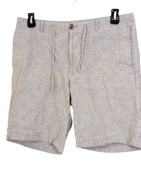 Perry Ellis Linen Blend Shorts Mens 32 Beach Boho Preppy Luxury Golf Minimalist